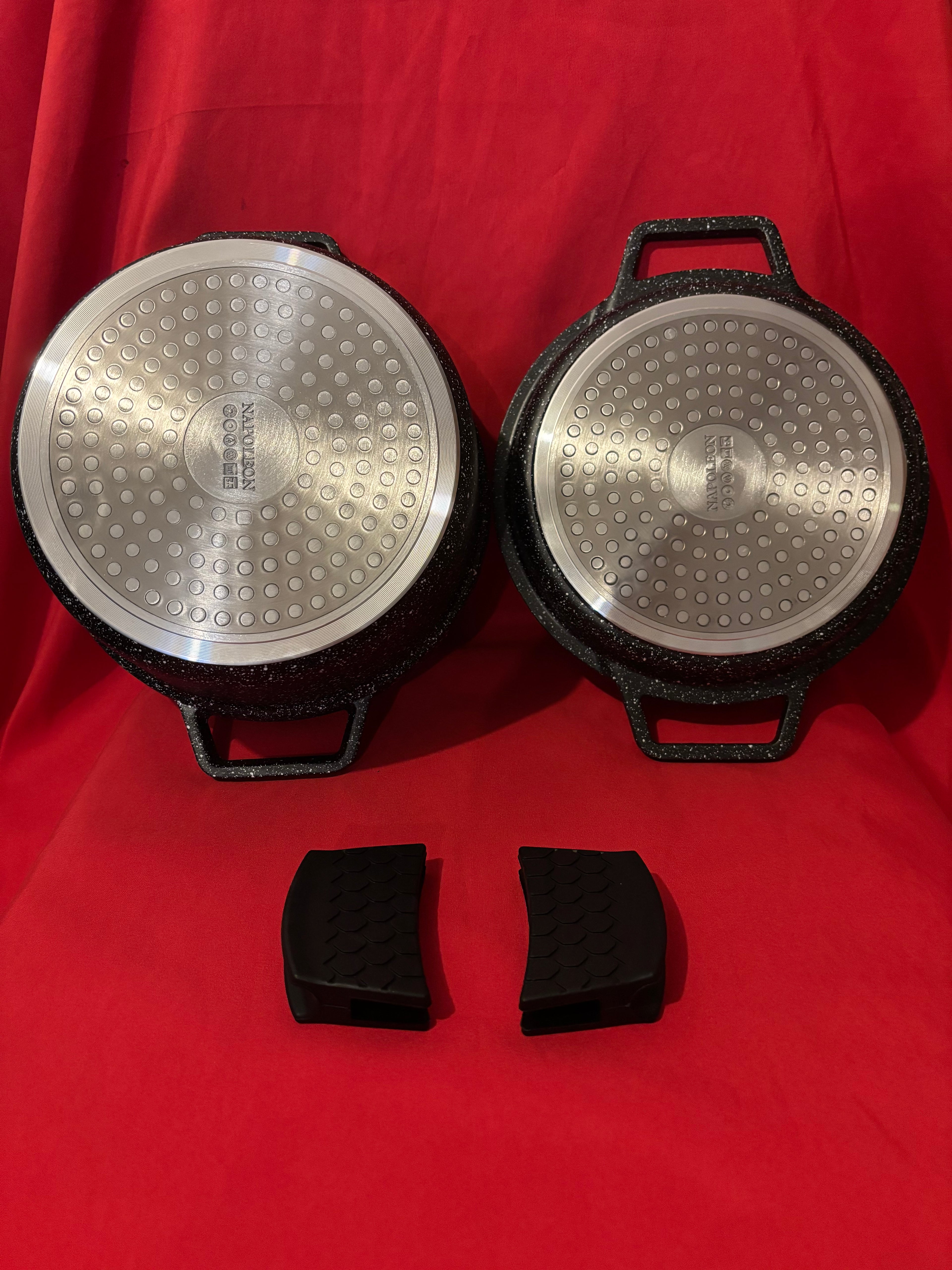 Faitout 2-en-1 20 cm avec Grill – Fonte d’Aluminium – Revêtement Pierre