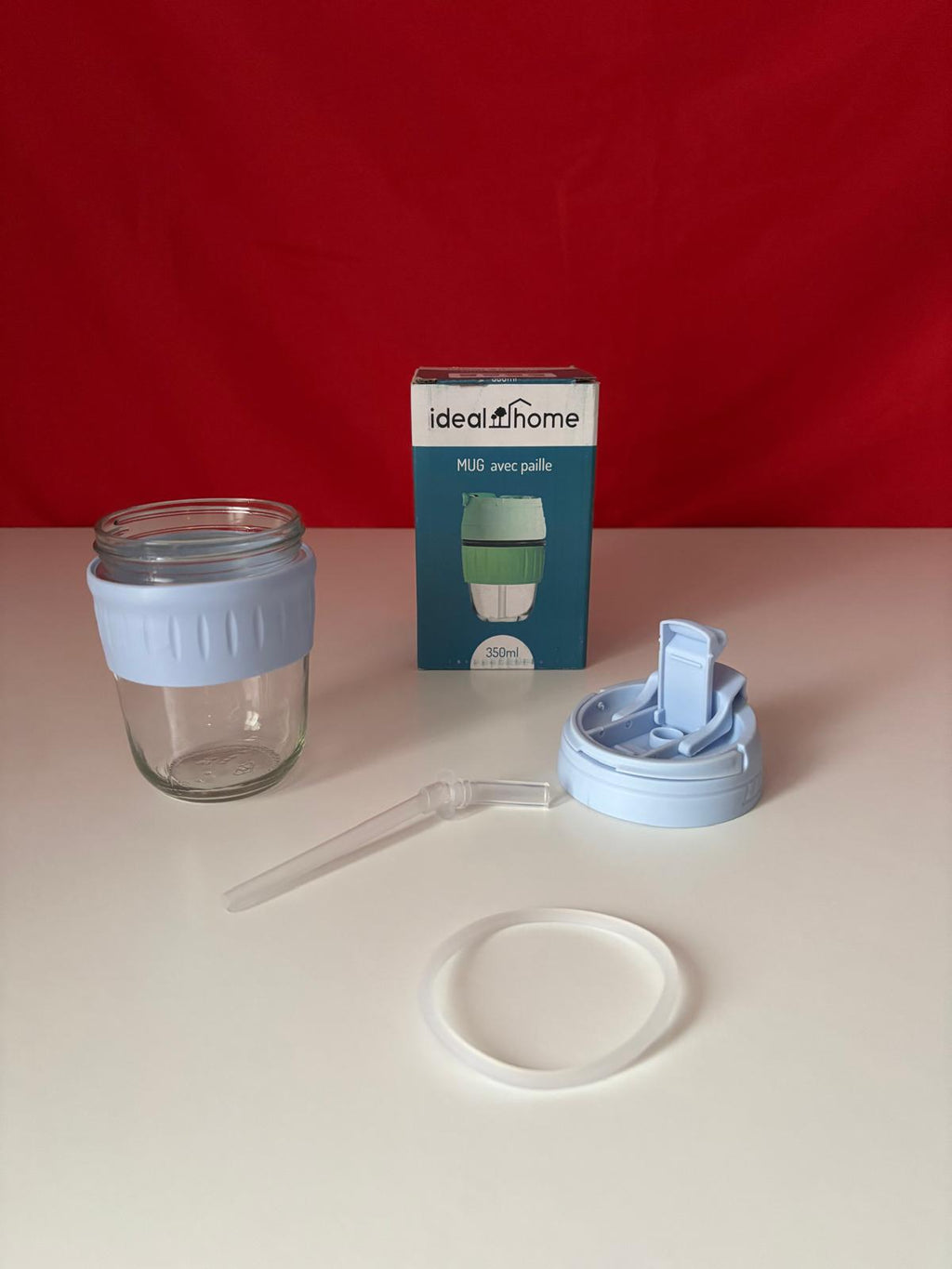 Mug avec paille – 350 ml – Ideal Home